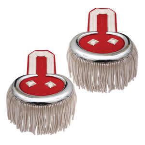 Écusson brodé personnalisé à coudre avec franges dorées, applique en tissu rouge pour vêtements, uniformes, vestes et accessoires - Product Image 5