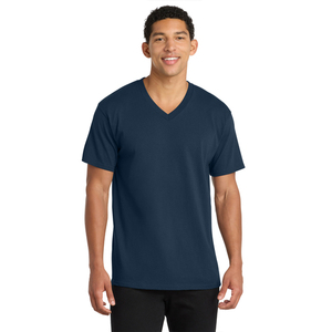 T-shirt pour homme à col en V, manches courtes, style décontracté, collection printemps-été, logo personnalisé, vêtements en gros, dernier design - Product Image 1
