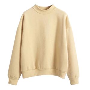 Sweat-shirt à col montant en polaire | Pull d'hiver chaud à col haut - Product Image 1