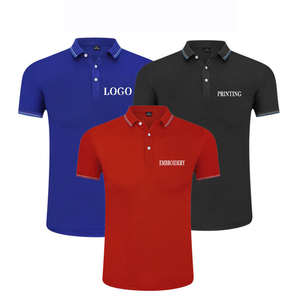 Chemises Polo de Golf à Manches Courtes en Coton 100% de Haute Qualité, Taille Plus, Logo Personnalisé, Col Uni, pour Hommes - Product Image 1