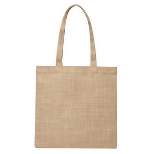 Premium Natural Jute Tote <b>Bag</b> with <b>Long</b> Shoulder Handles Reusable Eco Friendly Shopping Grocery Beach Travel Gift Carryall - Product Image 1