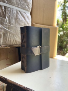 Wholesale the DNA Group Classic Black Thick Belt <b>Lock</b> Pattern Luxury Leather Hardcover Diary Notebook Side <b>Thread</b> 200/100 Pages - Product Image 3