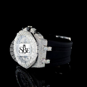 Montre de luxe indienne sertie de diamants pour un look sportif et décontracté, disponible pour la vente en gros. - Product Image 1