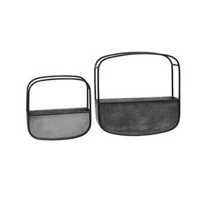 Maceta colgante redonda de metal galvanizado para decoración de jardín interior, estilo rústico, soporte de hierro para plantas, macetas de pared. - Product Image 5