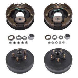 Tamburo freno 5 su 4.5 con mozzo + freni elettrici 10''x2 1/4'' per assale da 3500 libbre CW per tamburi freno rimorchio - Product Image 4