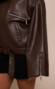 Veste zippée décontractée en coton tricoté respirant et imperméable pour femme, coupe ajustée, col montant, élégante, style Y2K, streetwear, motard - Product Image 6