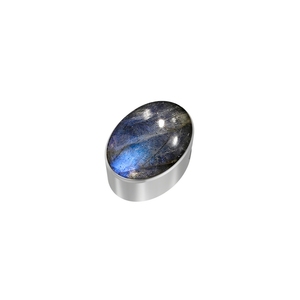 Pendentif en argent sterling 925 plaqué argent haute finition avec labradorite ovale, marquise, poire, fermoir à ressort et chaîne réglable - Product Image 2