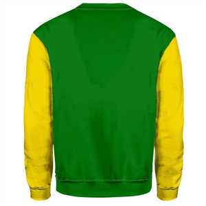 Sudaderas con Cuello Redondo en Verde y Amarillo con Logotipos Personalizados, Corte Regular, Manga Larga, Estilo Otoñal - Product Image 3