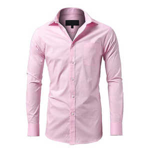 Chemise habillée homme gris foncé à manches longues, couleur unie, col rabattu, manches complètes, formelle, infroissable, en tissu popeline - Product Image 5