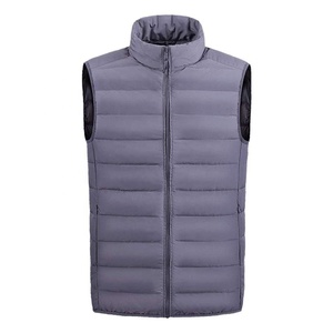 Gilet matelassé personnalisé pour hommes veste sans manches gilet à fermeture éclair hiver chaud gilet en duvet léger résistant à l'eau gilet compressible - Product Image 4