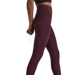 Leggings pour femmes de couleur marron de haute qualité, nouveau design, séchage rapide, respirants, légers, en vente - Product Image 2