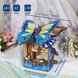 Kit Modello 3D Fai-da-Te in Legno, Carillon con 'You Are My Sunshine' per Regali di Compleanno, Natale e Festività - Product Image 2