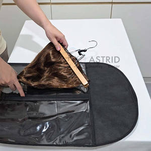 Astrid 30 CM Pince à logo personnalisé en bois, écologique, pliable, de luxe, simple, en tissu non-tissé, multifonction, pour armoire et salle de bain - Product Image 5