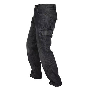 Jeans de Motocicleta para Hombre en Mezclilla Lavada con Bolsillos para Equipo de Protección, Transpirables, Resistentes a la Abrasión, para Todas las Estaciones - Product Image 1