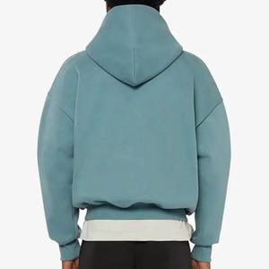 Sweat-shirt à capuche zippé pour homme, en molleton de coton et polyester, brodé, impression personnalisée, fabricant, grande taille, haute qualité, hiver - Product Image 3