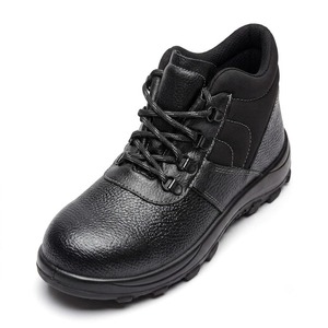Rugged Safety Shoes <b>Leather</b> Steel Toe <b>Work</b> <b>Boots</b> Slip Resistant Lightweight Protective Industrial Footwear for Men Women Factory - Product Image 1