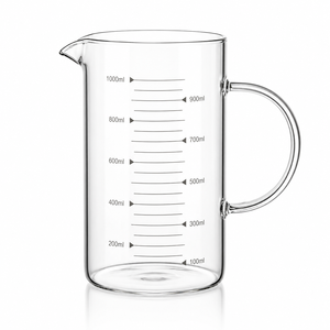 Bécher en verre borosilicate transparent Triviwat P002-26-00-J 250 ml avec poignée, résistant à la chaleur, pour usage médical - Product Image 3