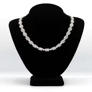 Fully <b>Iced</b> <b>Out</b> Moissanite White Gold Diamond Cuban <b>Chain</b> Luxury Hip Hop Customized Wedding Jewelry Best Gift for Men - Product Image 1