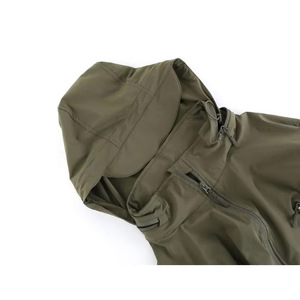 Veste légère multi-poches pour homme, séchage rapide, résistante à l'eau, respirante, softshell, pour la randonnée en plein air, vert olive, kaki, OEM - Product Image 4