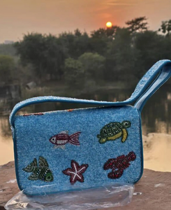 Bolso de Hombro Tipo Clutch de Lujo con Cuentas, Estilo Bohemio, Moderno, para la Noche, Bordado con Cuentas, Hecho a Mano, Profesional, Portátil, Personalizado, Resistente y Seguro - Product Image 3