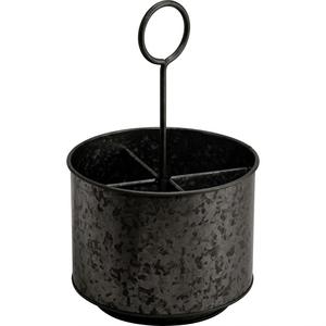 Porta Utensilios de Metal Galvanizado Estilo Rústico, Organizador de Encimera de Cocina, Recipiente con Asas, Estilo Vintage Campestre - Product Image 6