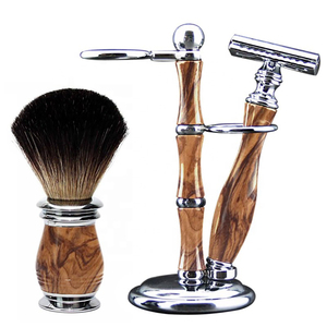 Ensemble de rasage de luxe pour hommes, meilleure qualité, nouveau design, best-seller, brosse à raser en acier inoxydable, bol, poils de blaireau Silvertip - Product Image 3