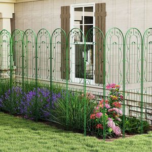 Set di 2 tralicci da giardino in metallo da 86,5 x 20 pollici per piante rampicanti, recinzioni e cancelli - Product Image 2