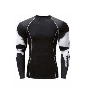 Custom Made Wholesale Breathable MMA Rash Guard Sleeve Training <b>Compression</b> <b>Shirt</b> <b>Mens</b> Grappling Sports Shorts + Leggings - Product Image 3
