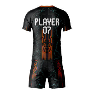 Conjunto de Camiseta y Pantalones Cortos de Fútbol para Hombre con Logotipo del Club y Nombre del Equipo Personalizables, 100% Poliéster Ecológico, Transpirable y Antibacteriano - Product Image 6