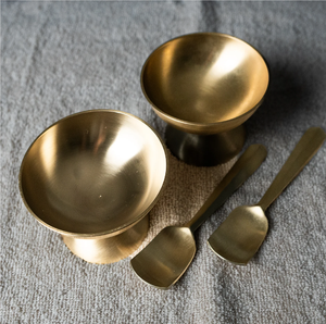 Tazón y Taza para Helado de Latón Pulido con Diseño Clásico Indio, Apto para Lavavajillas, Ecológico, para Bodas y Fiestas - Product Image 6