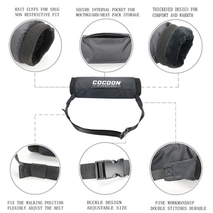 Sac chauffe-mains de rugby personnalisé de haute qualité avec logo, manchon de sport, ceinture réglable, manchette tricotée durable, équipement chaud en polaire, accessoires - Product Image 5