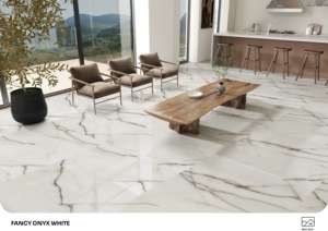 Azulejo de Porcelana Opal Radiance Gloss, 600x1200mm, 60x120cm, 24x48 Pulgadas, Superficie Decorativa de Lujo Contemporánea - Product Image 3