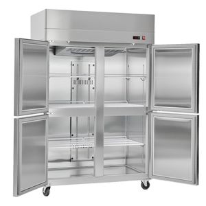 Équipement de réfrigération pour cuisine commerciale, réfrigérateur vertical à dégivrage automatique de 31,89 pouces de largeur et 31,4 pieds cubes avec quatre portes - Product Image 1