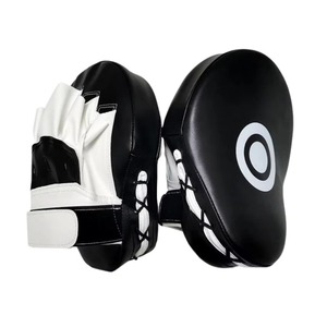 Escudo de Boxeo Muay Thai de PVC y Cuero PU Rojo y Blanco, Almohadilla de Entrenamiento Profesional Ajustable para MMA - Product Image 4