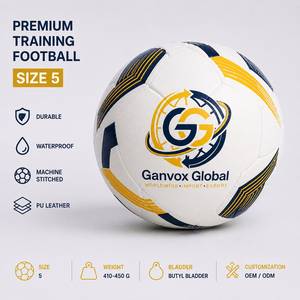 Size 5 Youth Training Football PU Leather Soccer Ball Machine Stitched Waterproof Rubber Bladder <b>Polybag</b> Packaging High for - Product Image 4
