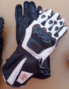 Green and Black <b>Motorbike</b> <b>Gloves</b> Premium Cowhide Leather Protective Racer <b>Gloves</b> Durable Racing Motorcycle Gear Comfortable Grip - Product Image 2