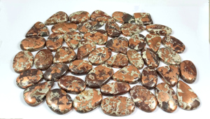 Copper Dolomite Loose Cabochon Gemstone With Natural Brown Gold Patterns Perfect For Rings Pendants Jewelry Making - Product Image 2