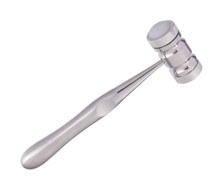 Maillet chirurgical 190 mm (7 1/2 po) 25 mm en acier inoxydable de qualité A+ avec tête en caoutchouc, marteau orthopédique dentaire pour os, outil manuel à usage hospitalier - Product Image 4