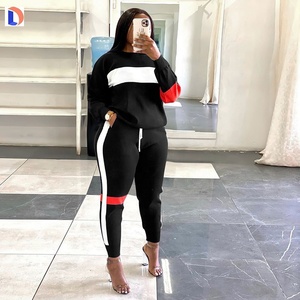 Vente en gros de 2 pièces de haute qualité patchwork grande taille vêtements de jogging d'entraînement survêtement d'hiver avec survêtement respirant imprimé logo - Product Image 5