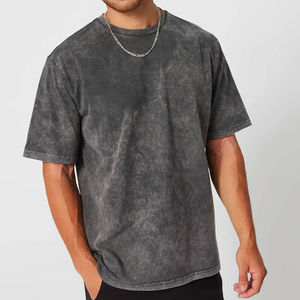 Vintage Sun Fade Oversize T <b>Shirt</b> <b>Patchwork</b> Custom Logo Acid Wash T <b>Shirt</b> Cotton 300 Gsm Men High Quality Acid Wash T-<b>Shirts</b> - Product Image 2