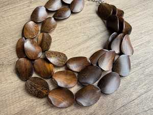Natural Wooden Pendant Necklace for Women Handcrafted Eco Friendly Boho Style Jewelry Lightweight Ethnic Fashion Gift <b>Wall</b> <b>Signs</b> - Product Image 5