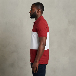 Customized 100% Cotton Knitted 3 Button <b>Men's</b> for Shirt Color Block Short Sleeve Custom DTF Printed Logo Quick Dry <b>man</b> <b>polo</b> - Product Image 3