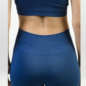 Custom Mid Waist Seamless Full Length <b>Workout</b> <b>Leggings</b> <b>with</b> <b>Pockets</b> 2-Piece Set for Women - Product Image 5