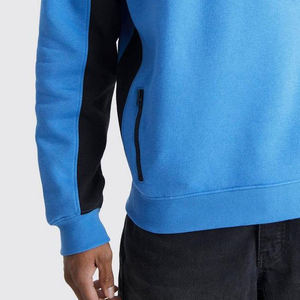 Sweat-shirt à capuche bleu clair pour femme, pull en molleton de couleur unie avec poches, coupe régulière, vêtements d'automne - Product Image 4
