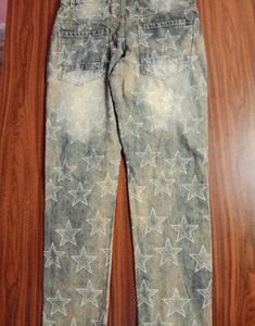 Jeans de Cintura Alta, Corte Recto, Transpirables, con Botones, Dobladillo con Abertura, Lavado Claro, Denim, Casuales para Mujer, Largos, Ecológicos - Product Image 2