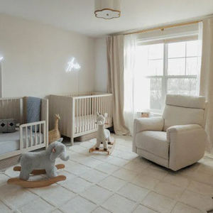 พรมขนสัตว์นิวซีแลนด์ถักมือ ลายตารางสีชมพูอ่อน สำหรับเด็กและห้องเด็กอ่อน เหมาะสำหรับห้องนอนและห้องเล่น - Product Image 3