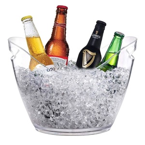 Nuevo y Elegante Enfriador de Vino Ovalado de 3L, Cubo de Plástico para Hielo, Ideal para Presentación de Bebidas Premium en Restaurantes y Eventos 2026 - Product Image 1