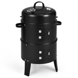 Griglia per barbecue a carbone Cambo 3 in 1 con termometro incorporato per cucinare all'aperto - Product Image 1
