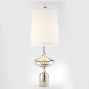 Lámpara de mesa moderna de lujo con acabado cromado, de metal, de diseño, decorativa, para el hogar, fabricada en India, con acabado cromado premium, elegante. - Product Image 4