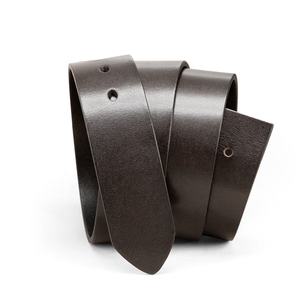 Sangle de ceinture en cuir de vachette véritable sans boucle, boucle à ardillon, boucle en toile, pour tenue décontractée ou formelle - Product Image 3